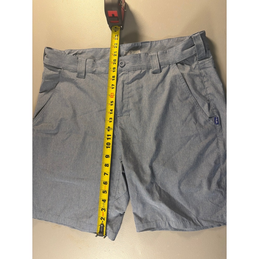 Huk Fishing Shorts Mens XL Blue Heather Performance Stretch Board Shorts 9 Insea - Picture 4 of 8